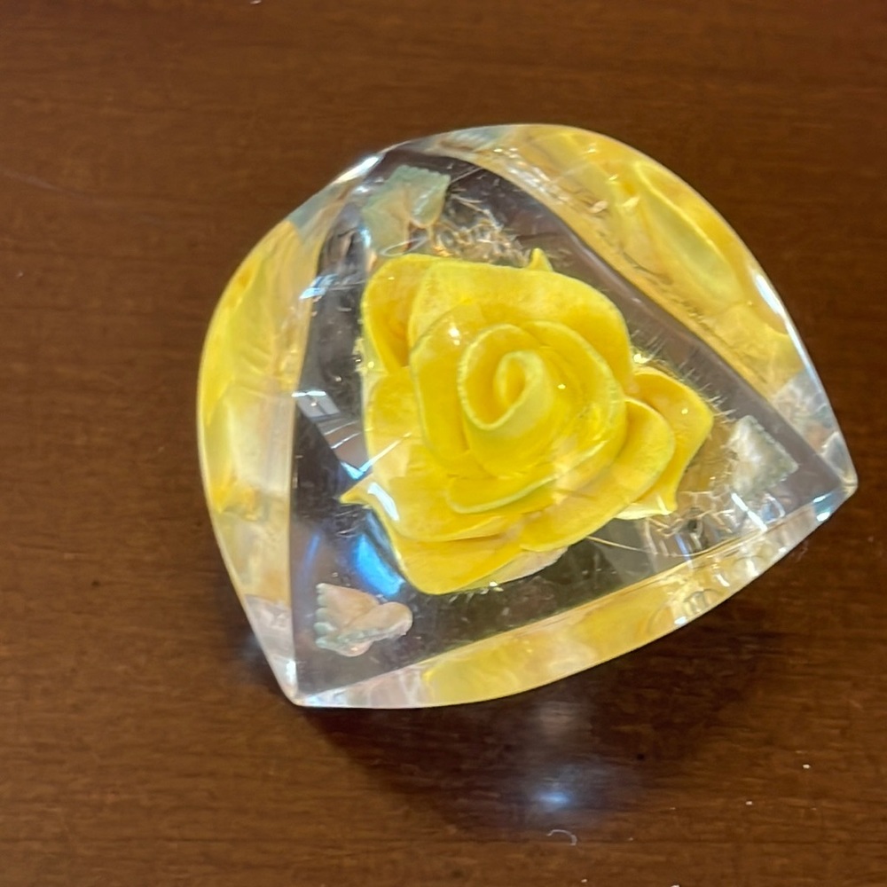 1950's Reversed Carved Lucite Brooch